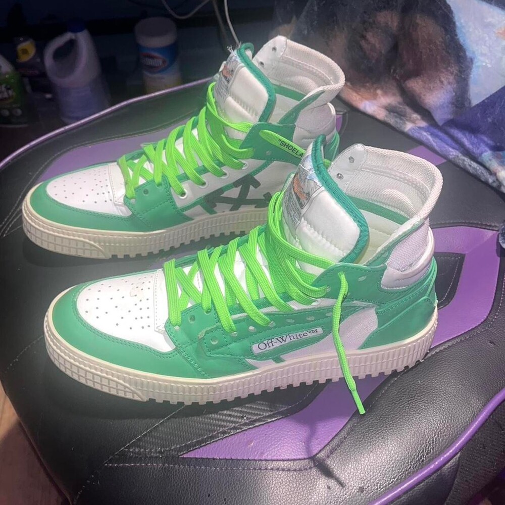 Off-White 3.0 Neon Lime green jordan 1’s